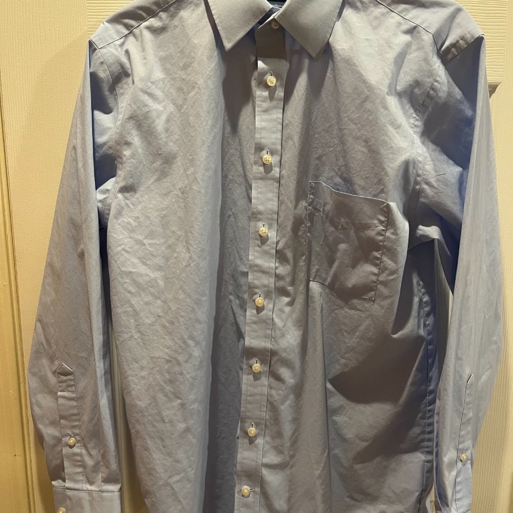 Men's Dress Shirt Stafford Blue Travel